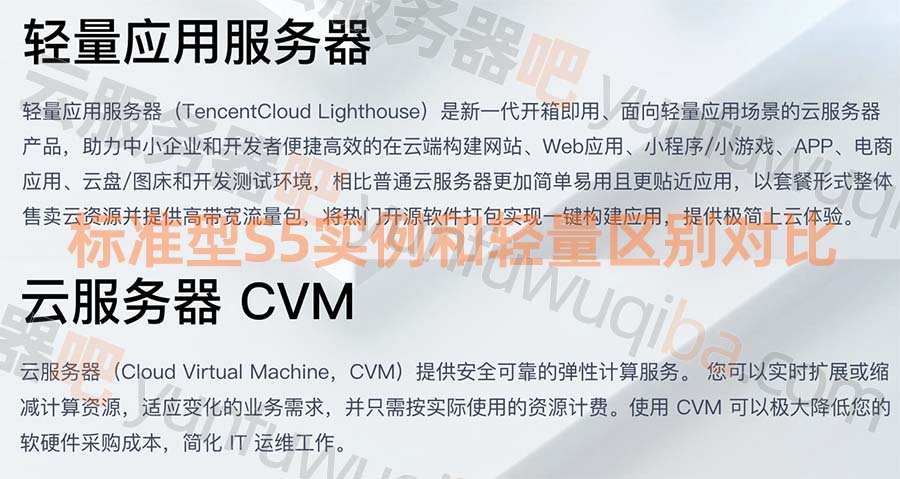 腾讯云轻量服务器和CVM云服务器S5实例区别对比