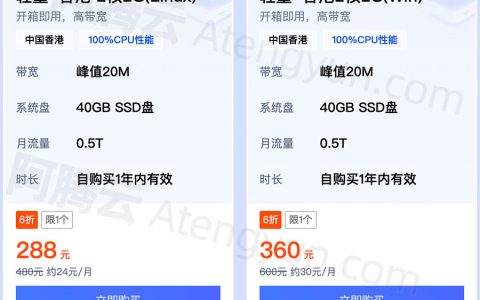 腾讯云轻量应用服务器（香港地域）性能测评和优惠价格